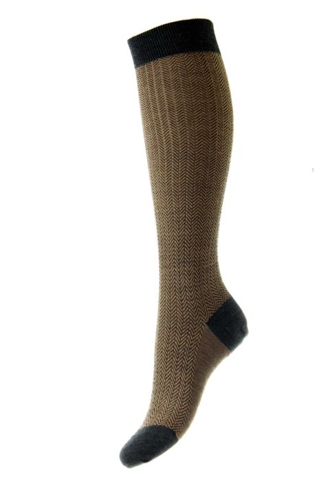 Hatty Women's Herrringbone Wool Socks by Pantherella