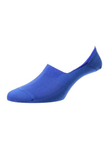Rio Egyptian Cotton Women's Invisible Socks - Bright Blue