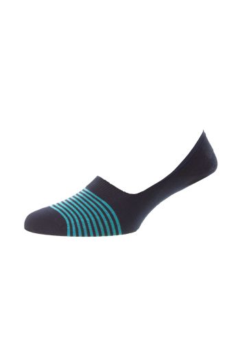 Sienna - Stripe Invisible Socks - Egyptian Cotton - Men&#039;s Socks- Small