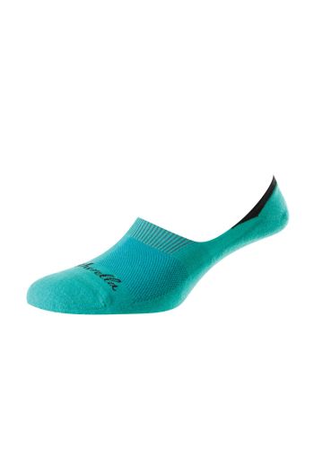 Stride - Sports Luxe Turquoise Cushion Sole Egyptian Cotton Invisible Men's Socks - Large