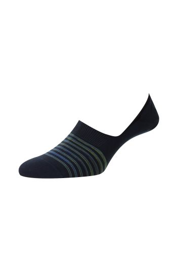 Andros Space Dye Stripe Organic Cotton Men's Invisible Socks