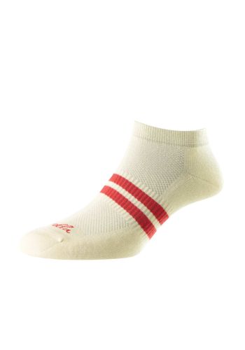 Sprint - Sports Luxe - Egyptian Cotton Men's Trainer Socks with Cushioned Sole-Cream-LARGE