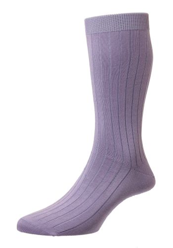 Pembrey Sea Island Cotton Men's Sock - Lilac - Small