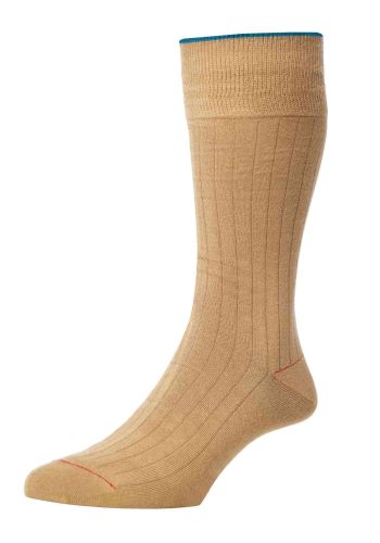 Aldridge - Contrast Seam Men's Rib Crew Socks