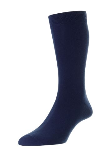 Tavener Flat Knit Comfort Top Egyptian Cotton Men's Socks - Ocean - Small