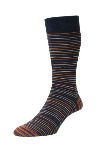 Atolla - Multi Stripe Space Dye / Organic Cotton Men's Socks