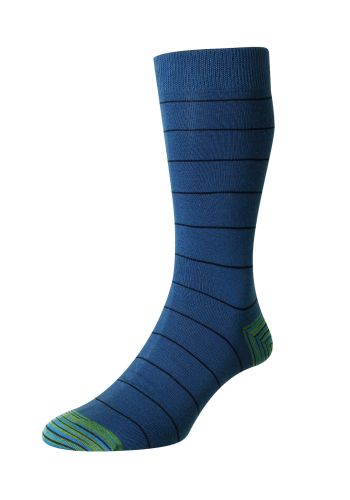 Nomura - Thin Stripe with Space Dye / Organic Cotton Men's Socks