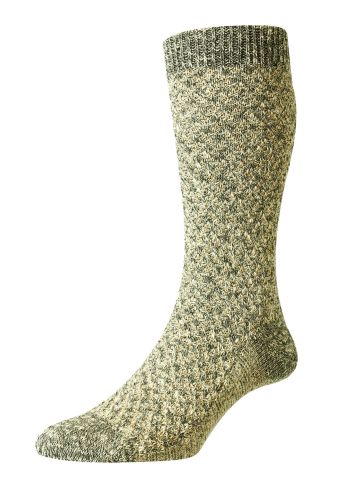 Rhos Eco Texture Recycled Cotton Men's Socks - Larva Mix - Small