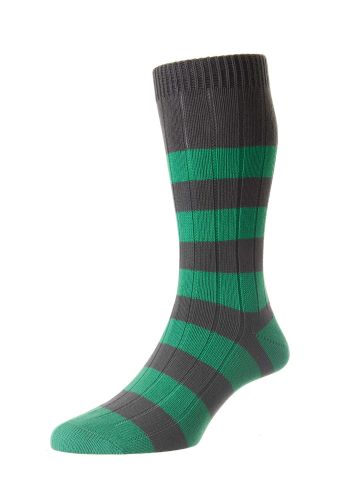 Selsey Rib Organic Cotton Men's Socks - Dark Grey - Small