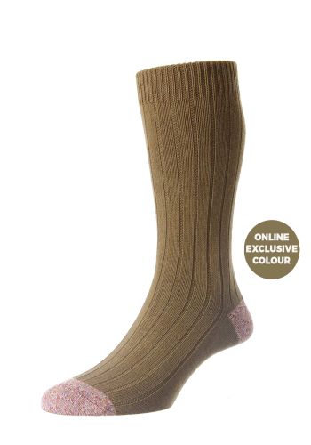 Romney Organic Cotton Men's Socks - Tan - Medium