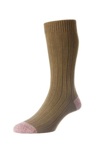 Romney Organic Cotton Men's Socks - Tan - Large