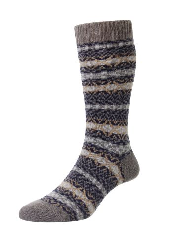 Bradstock- Traditional Fair Isle - Cashmere Men's Sock