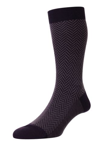 Hendon - Chunky Herringbone Merino Wool Men's Socks