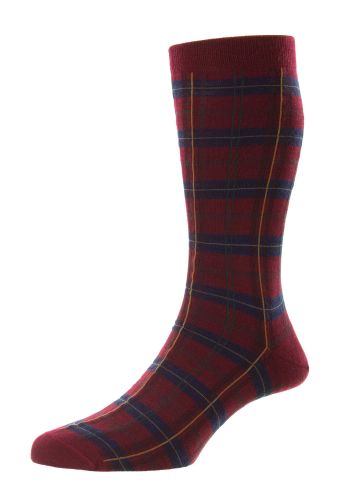 Turnham - Tartan Check - Merino Wool Men's Socks