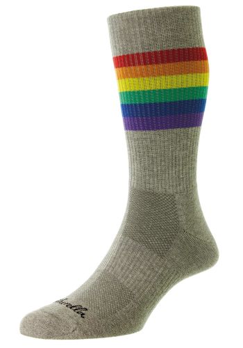 Shine - Sports Luxe – Rainbow Stripes Egyptian Cotton Sports Socks