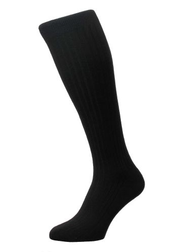 Knightsbridge Fine Cashmere Long Men's Socks - Black - 12