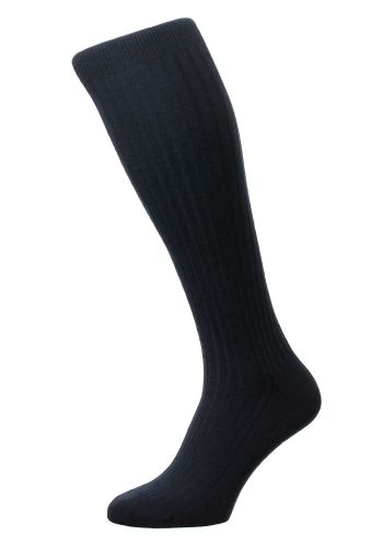 Knightsbridge Fine Cashmere Long Men's Socks - Navy - 11