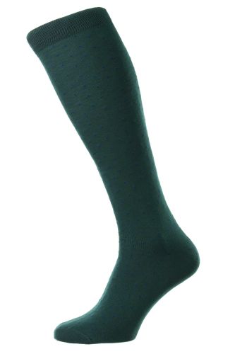 Gadsbury - Motif Pin Dot Fil d'Ecosse / Cotton Lisle - Long Men's Socks (Over The Calf) 