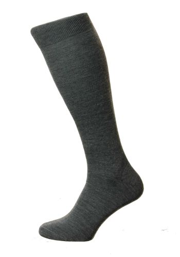 Camden - Flat Knit Merino Wool - Long Men's Socks (Over The Calf)