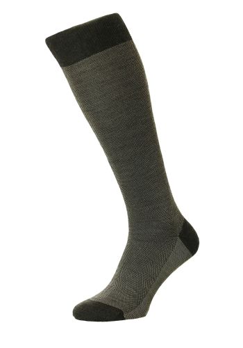 Beaumont - Birdseye Merino Wool - Long Men's Socks (Over The Calf)