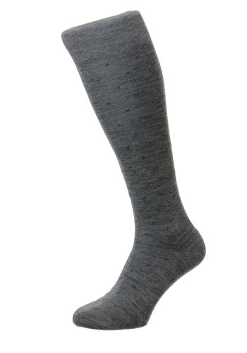 Banim - Mini Box Motif - Merino Wool Men's Socks (Over The Calf)