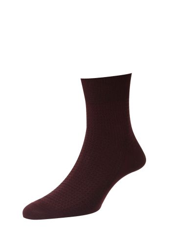 St James - Mini Basket Textured Ankle - Cotton Fil D'Ecosse - Mens's Socks