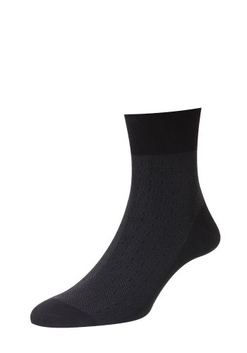 Hyde - Tonal Pattern Ankle - Egyptian Cotton- Mens's Socks