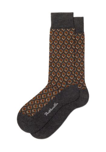 Beckford Cotton Lisle 2 Colour Geometric Men's Socks