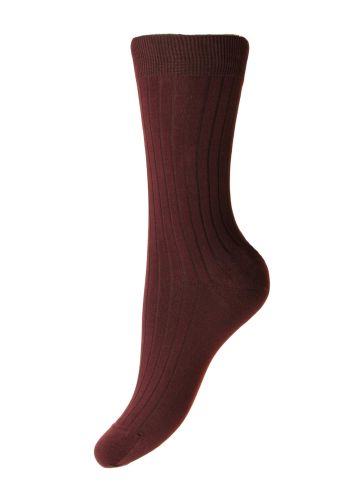 Joanna - 8x2 Rib Fil d'Ecosse / Cotton Lisle Women's Socks