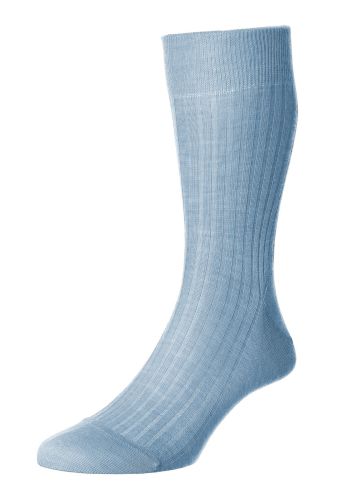 Knightsbridge Fine Cashmere Socks - Cornflower- 11.5&quot;