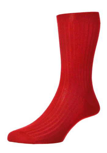 Knightsbridge Fine Cashmere Socks - Indies Red - 11"