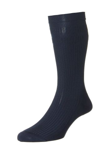 Ickburgh - Comfort Top (Non-elastic socks) - Fil d'Ecosse / Cotton Lisle -S: 6-7-Navy