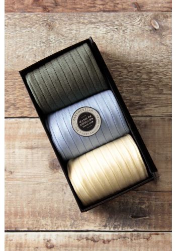 Pembrey - Sea Island Cotton - 'Choose Your Colours' Gift Box - 3-Pairs - (Size: Large)