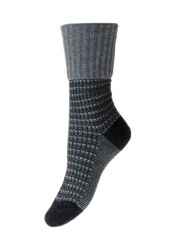 Lilly - Wool/Cashmere Boot Sock - Women's Slouch Boot Sock with Cashmere Top