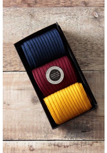 Rose - Merino Wool Women's Socks - 'Choose Your Colours' Gift Box - 3-Pairs