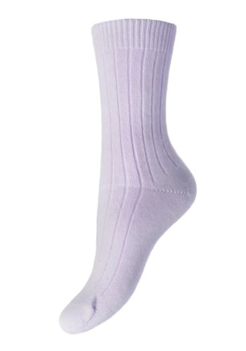 Tabitha Rib Cashmere Women's Socks - Lavender