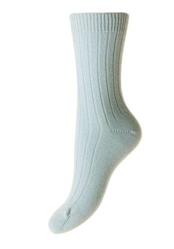 Tabitha Rib Cashmere Women's Socks - Quartz