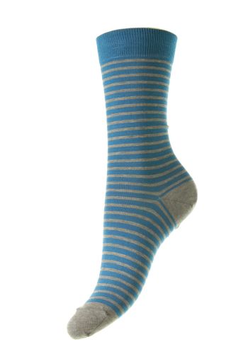 Selene - Breton Stripe Fil d'Ecosse / Cotton Lisle Women's Socks
