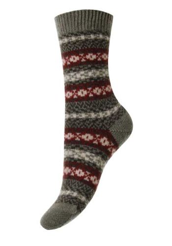 Skye - Traditional Fair Isle - Cashmere Women's Socks