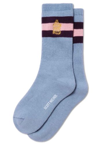 Harlow Cushioned Striped Embroidered Women's Socks