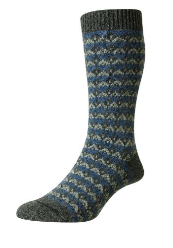 Rydal New Fair Isle Merino Wool Men's Socks