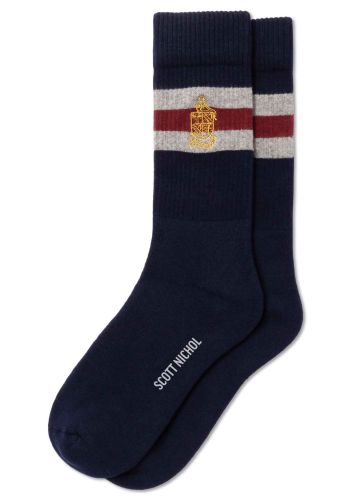 Harlow Cushioned Striped Embroidered Men's Socks