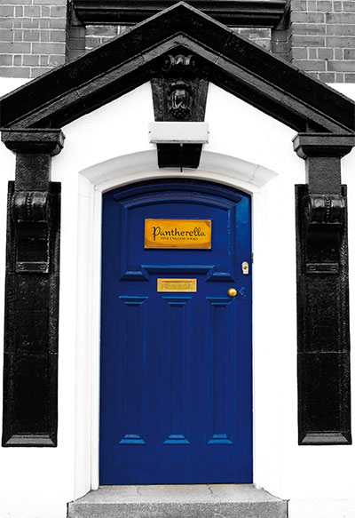 The famous Pantherella Blue Door